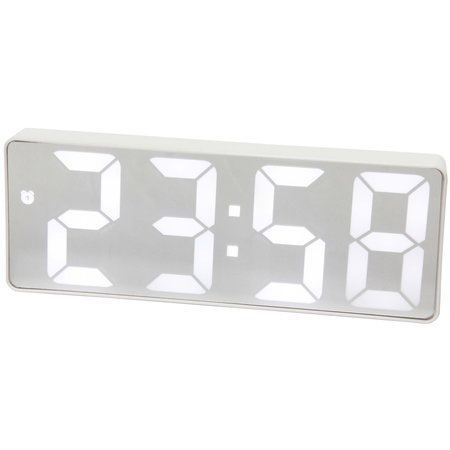 Infinity Instruments White Digital Tabletop Clock 20220WH
